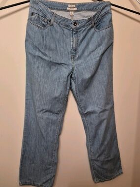 L.L.Bean Women’s Classic Fit Straight Light Wash Denim Jeans Cotton 16  MTall